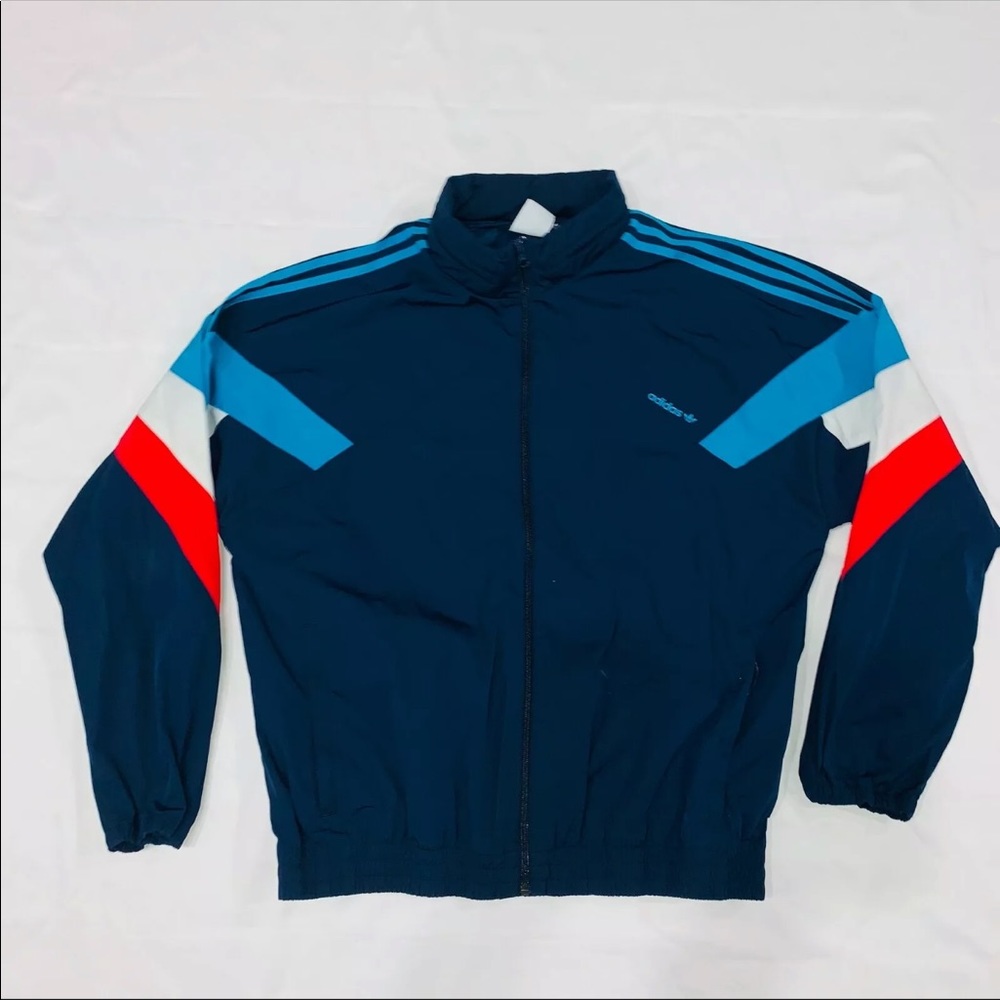 Men’s Adidas Palmeston Zip Windbreaker Blue Navy